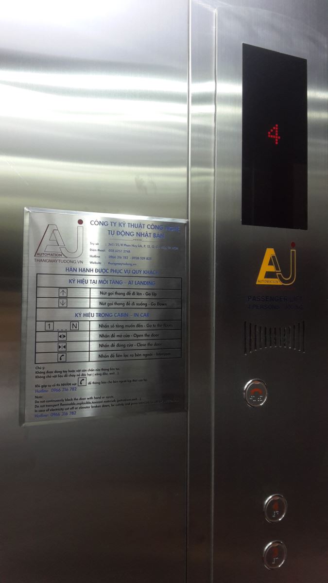 Hiển thị LED trong cabin thang máy