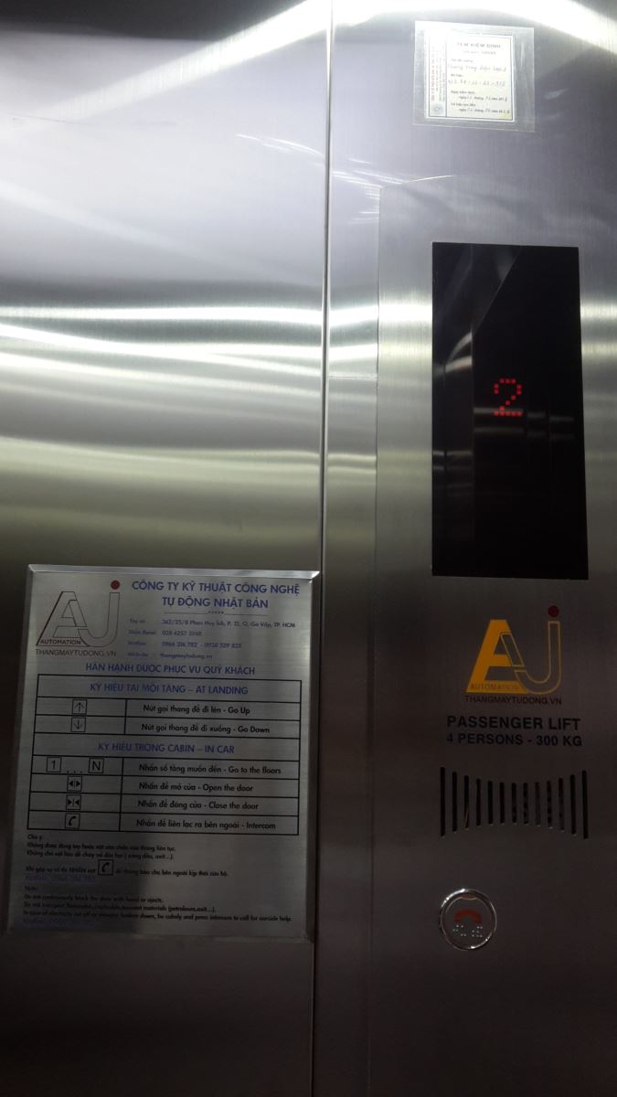 Hiển thị trong cabin thang máy